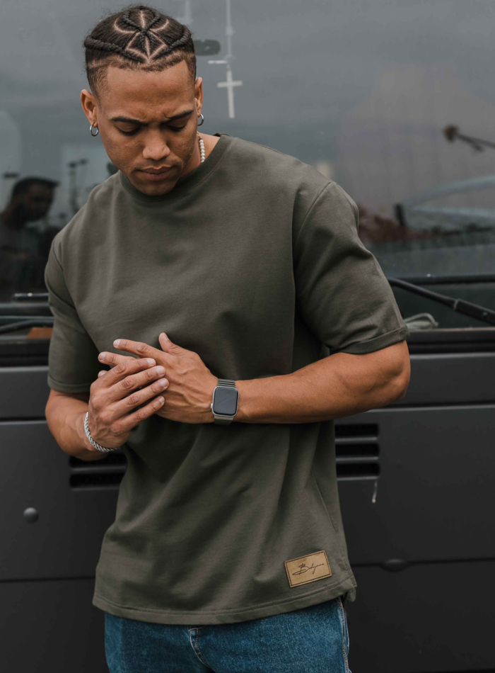 T-SHIRT ΓΥΡΙΣΜΑ ΜΑΝΙΚΙ
