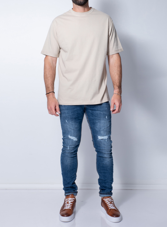T-SHIRT ΓΥΡΙΣΜΑ ΜΑΝΙΚΙ