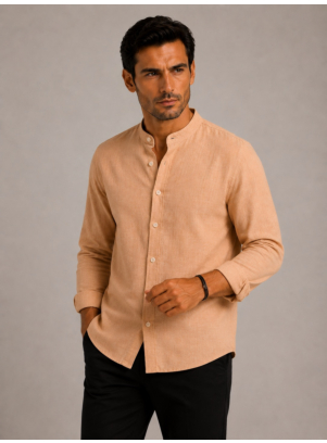 ΠΟΥΚΑΜΙΣΟ ΜΑΟ SLIM FIT ΜΠΕΖ